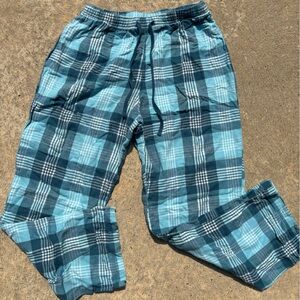 L.L. Bean Teal Plaid Lounge Pants